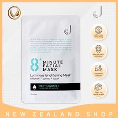 Mặt nạ dưỡng sáng da trong 8 phút New Zealand Jema Rose 8+ Minute Luminous Whitening Mask 7x25ml