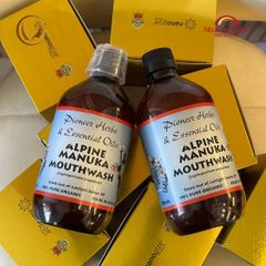 Nước súc miệng mật ong manuka Nelson Honey Alpine Manuka Mouthwash 500ml - Chính hãng New Zealand