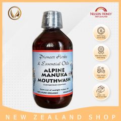 Nước súc miệng mật ong manuka Nelson Honey Alpine Manuka Mouthwash 500ml - Chính hãng New Zealand