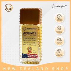 Dầu gió vàng con lăn nắp nấu Nhập khẩu chính hãng Mỹ Nanogize Longevity Essential Oil 21ml