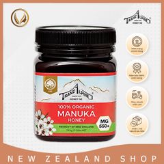 Mật ong Manuka hữu cơ MG650+ TranzAlpine 100% Organic Manuka Honey 250g