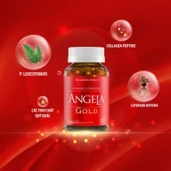 [ Đầy Đủ Tem Tích Điểm] Viên uống Angela gold tăng cường sức khoẻ, sắc đẹp và sinh lý nữ Hộp 60 Viên