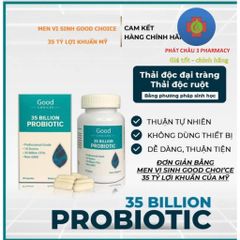 Men vi sinh  Good Choice's 35 tỷ probiotic hỗ trợ thải độc đại tràng, thải độc ruột hộp 60 Viên 649096