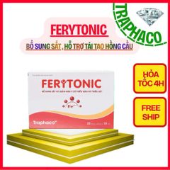 FERITONIC Traphaco Bổ Sung Sắt Cho Bé Và Mẹ Bầu,Giảm Nguy Cơ Thiếu Máu,Tái Tạo Hồng Cầu 2 Vỉ x10 Ống
