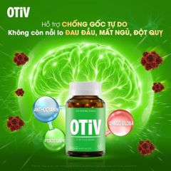 [Chính Hãng][Combo 2 Hộp 60V Tặng 1 Hộp 15 Viên] OTIV cải Thiện Đau Đầu, Mất Ngủ, Hoạt Huyết Não