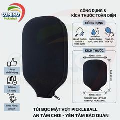 Túi đựng vợt pickleball Quốc Việt sports vải nỉ chống trầy xước mặt vợt, đường may đẹp