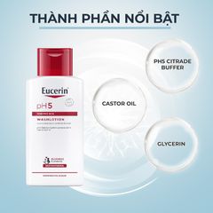 Eucerin Sữa Tắm Và Rửa Mặt Dành Cho Da Nhạy Cảm pH5 Washlotion 200ml 647645