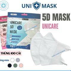 [Thùng 200Cái] Khẩu trang 5D Uni Mask 3 lớp kháng khuẩn hàng chính hãng công ty