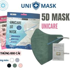 [Thùng 200Cái] Khẩu trang 5D Uni Mask 3 lớp kháng khuẩn hàng chính hãng công ty