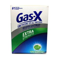 Viên uống giảm đầy hơi, khó tiêu Gas-X Extra Strength 120 viên (Dạng viên nang mềm dễ uống)
