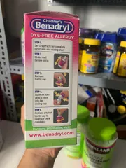 Siro chống dị ứng cho bé Children’s Benadryl Dye-Free Allergy Liquid Bubble Gum 236ml 