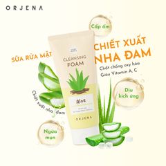 Sữa Rửa Mặt Orjena Chiết Xuất Nha Đam 180ML - Sạch Da, Cấp Ẩm, Phù Hợp Mọi Loại Da, Không Chất Phụ Gia, Hàn Quốc