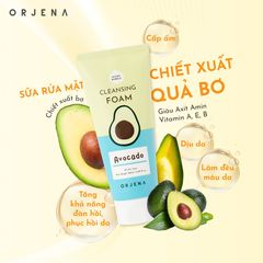 Sữa rửa mặt Orjena chiết xuất quả bơ 180ML - Sạch sâu, giữ ẩm và làm mềm da, phù hợp cho mọi loại da, sản phẩm cao cấp Hàn Quốc