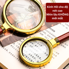 Kính Lúp Phân Giải HD Phóng Đại 6 Lần Gọng Kim Loại Cao Cấp