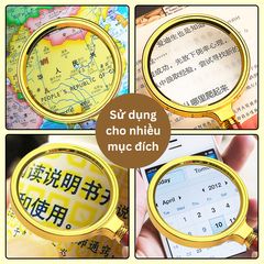 Kính Lúp Phân Giải HD Phóng Đại 6 Lần Gọng Kim Loại Cao Cấp