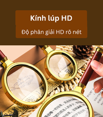 Kính Lúp Phân Giải HD Phóng Đại 6 Lần Gọng Kim Loại Cao Cấp