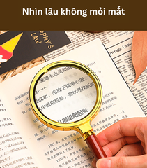 Kính Lúp Phân Giải HD Phóng Đại 6 Lần Gọng Kim Loại Cao Cấp