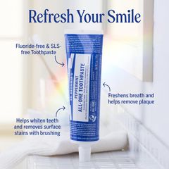 Kem Đánh Răng Dr. Bronner’s Peppermint All-One Toothpaste – Bạc Hà Mát Lạnh (140g)