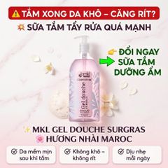 MKL Gel Douche Surgras Sữa Tắm Dưỡng Ẩm 1000ml Hương Nhài Maroc Dịu Nhẹ Không Khô Rít Chính Hãng 1L