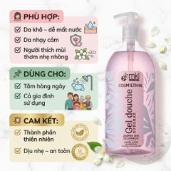 MKL Gel Douche Surgras Sữa Tắm Dưỡng Ẩm 1000ml Hương Nhài Maroc Dịu Nhẹ Không Khô Rít Chính Hãng 1L