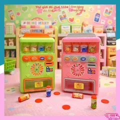 Đồ chơi máy bán nước tự động cho bé kèm xu và lon nước mini giúp bé tăng kỹ năng vận động tinh