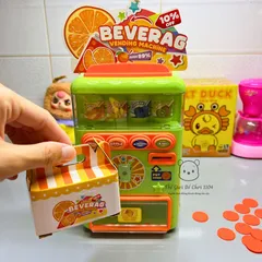 Đồ chơi máy bán nước tự động cho bé kèm xu và lon nước mini giúp bé tăng kỹ năng vận động tinh