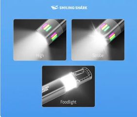 Đèn Pin Cá Mập Cười Kính Thiên Văn Zoom Dạ Quang 96,3g