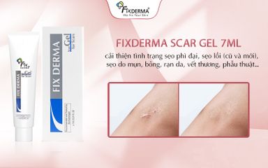 Kem bôi Fixderma Scar Gel hỗ trợ làm mờ vết sẹo, dưỡng ẩm da (7ml)