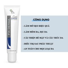 Kem bôi Fixderma Scar Gel hỗ trợ làm mờ vết sẹo, dưỡng ẩm da (7ml)