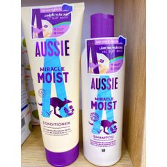 Dầu xả Aussie giúp dưỡng ẩm làm mềm mượt tóc khô xơ, giúp tóc bồng bềnh Miracle Shampoo Moist 300ml 647673