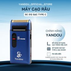 Máy cạo râu lưỡi ngang SC-312U chân sạc TYPE-C màu xanh