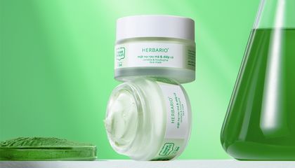 Mặt nạ Rau Má & Diếp Cá giảm dầu, mụn Herbario 30ml thuần chay chính hãng