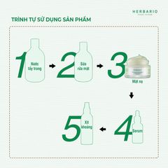 Mặt nạ Rau Má & Diếp Cá giảm dầu, mụn Herbario 30ml thuần chay chính hãng