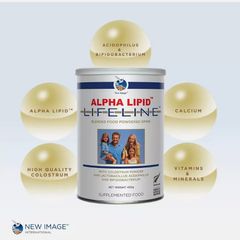 Sữa Non Alpha Lipid Lifeline từ New Zealand 450Gr từ New Zealand -  Bổ dung dinh dưỡng, tăng cường hệ miễn dịch cho trẻ và người lớn [ Nội địa Úc Date 07 - 2028 ] 