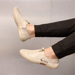 Giày Lười Nam DAVINCIA Da Simili Chống Trơn Chạy Nhanh Dễ Phối Đồ - Giày Slip-on Thời Trang Cho Học Sinh, Sinh Viên, Nam Giới