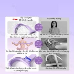 Dây đàn hồi hình số 8 Lining chất liệu silicon đúc nguyên khối tập vai lưng tập toàn thân 4 mức 5/10/15/20kg LJSU348