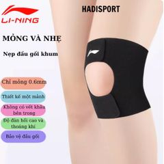Bó gối thể thao LINING mỏng nhẹ bảo vệ khớp gối, hỗ trợ phục hồi chấn thương khớp gối mã LDEU264