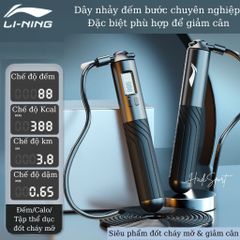 Dây nhảy đếm bước Hadi Lining dây nhảy trẻ em người lớn tặng kèm túi đựng mã LJST847