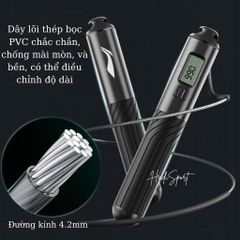 Dây nhảy đếm bước Hadi Lining dây nhảy trẻ em người lớn tặng kèm túi đựng mã LJST847