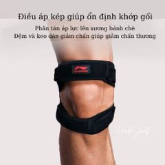 Đai quấn bảo vệ xương bánh chè Lining phiên bản điều áp kép bảo vệ khớp gối mã AQAH256