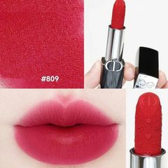 (Hàng công ty) Son Dior Rouge Dior Couture Lip Velvet Limited Edition New Years 2026 809 Red Forever Màu Hồng Đỏ Chính hãng