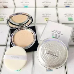 Phấn Phủ Bột Sempre Geo #01 Natural Beige – mịn da kiềm dầu