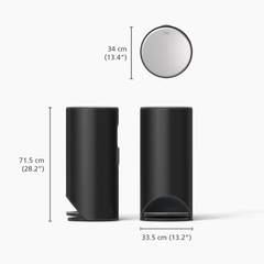 Thùng rác đạp chân Joseph Joseph Arc™ 30L Easy-push Pedal Bin 30149 màu đen mờ