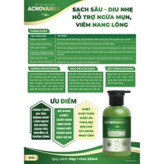 Sữa tắm ACNOVAX chai 250 ml giảm mụn ,mẩn ngứa, mụn nhọt, thoáng lỗ chân lông,sạch nhờn nguồn gốc thảoo dượcc