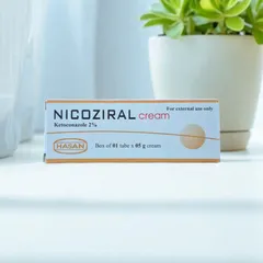 Kem bôi nấm Nicoziral Cream 5g bôi nấm da hắc lào viêm da bã nhờn, lang ben