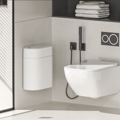 Thùng rác cảm ứng ELPHECO cánh bướm nhựa dáng oval 9L màu trắng ELPH6731