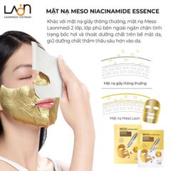 Mặt Nạ Dưỡng Trắng Laon Medi Meso Essence Mask - Niacinamide Cấp Ẩm & Làm Sáng Da (30ml, 10 Miếng) tặng thanh massage mặt