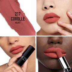 (Màu 217 Hồng Khô) Son Dior Rouge Dior Couture Lipstick Velvet Finish 217 Corolle Chính Hãng