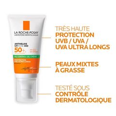 (Chai 50ml) Kem Chống Nắng Kiểm Soát Dầu La Roche-Posay Anthelios XL Dry Touch Gel-Cream SPF 50+ UVB & UVA Chính Hãng