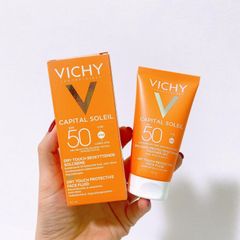 (Chai 50ml) Kem Chống Nắng Phổ Rộng Vichy Capital Soleil SPF50+ UVA/UVB Velvety Cream Protective Cream - Cho Da Khô Chính Hãng